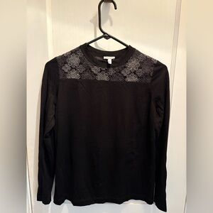 Morgane Le Fay Black Lace Top